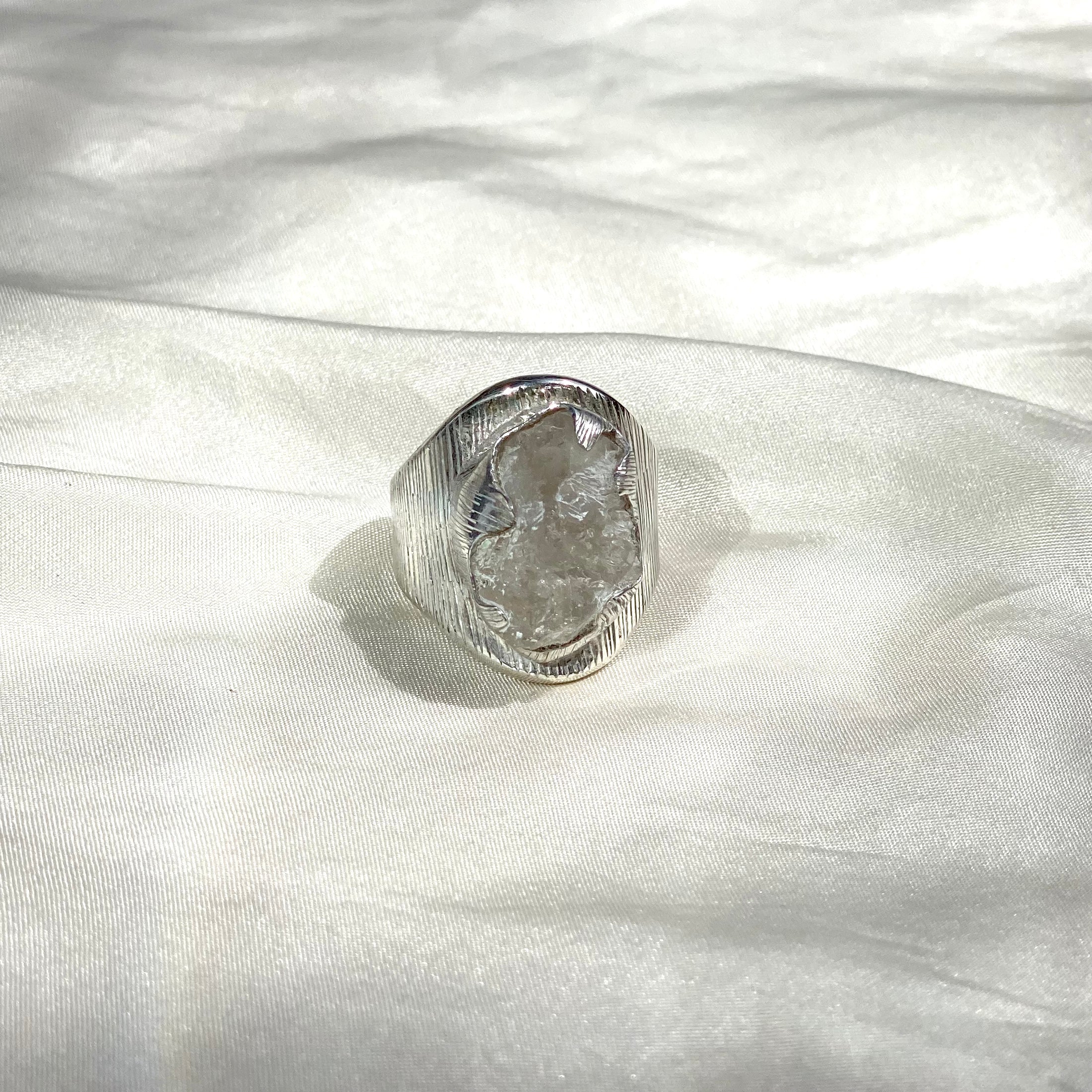 Herkemer Diamond Silver Ring
