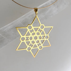Gold Plated 6 point Star Pendant