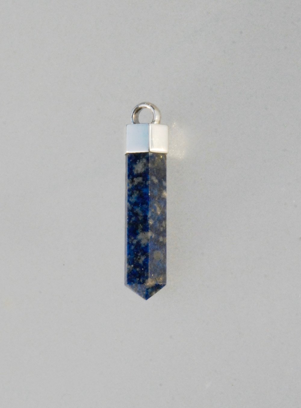 Lapis Lazuli Point + Sterling Silver Pendant