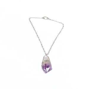 Large Amethyst Sterling silver Necklace / Pendant.